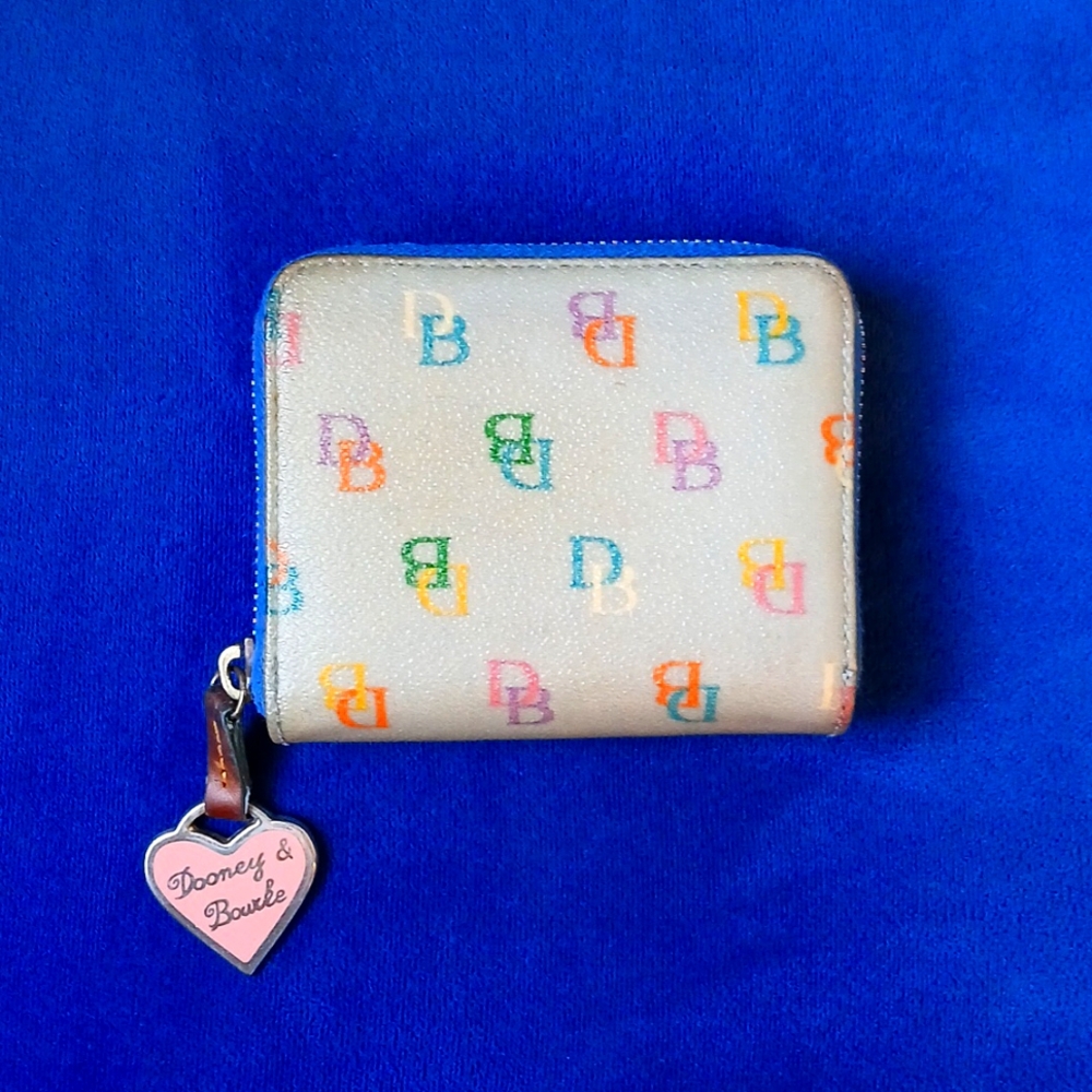 Dooney & Bourke Vintage Rainbow Zip Around Chunky Wallet